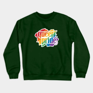 Queer Pride Painted Rainbow (dark colors) Crewneck Sweatshirt